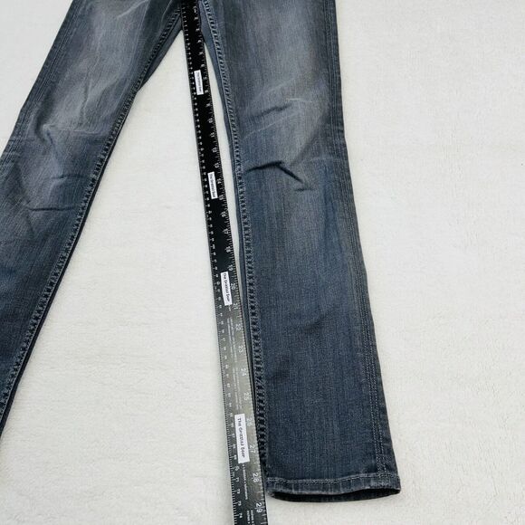 Hudson Skinny Jeans 25 Collin Rear Flap Gray Acid Wash Low Rise Button Fly - Picture 6 of 16